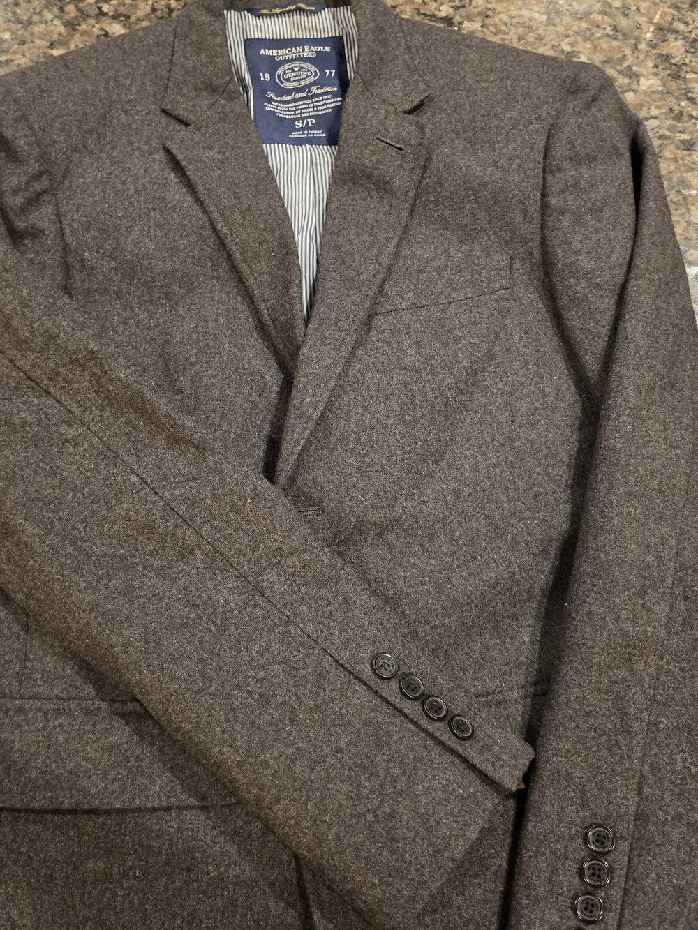 Mens Small Wool Blend Blazer